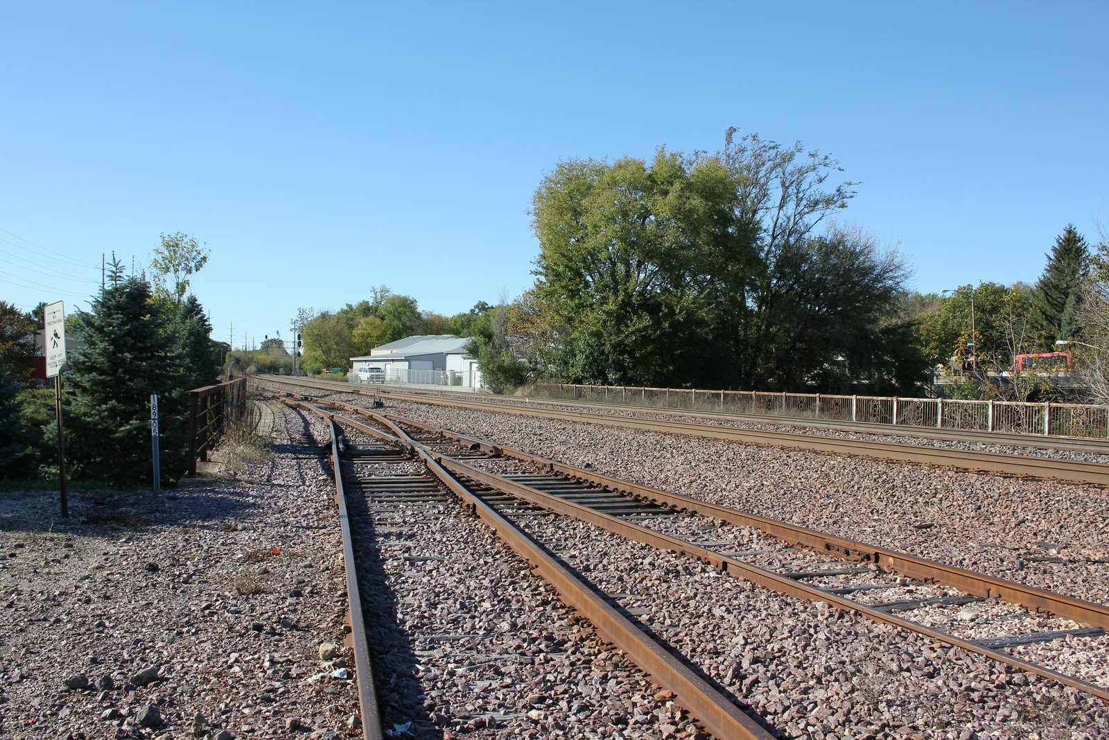 Looking west